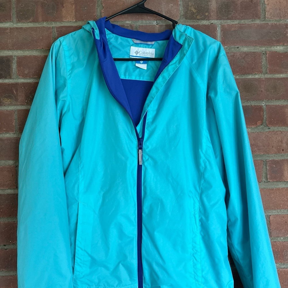 Columbia Teal and purple Windbreaker  Jacket